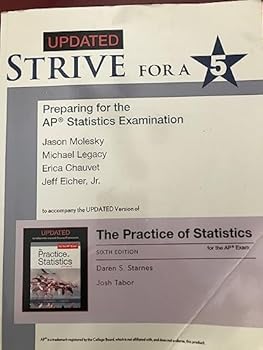 Paperback Updated Version of Strive for a 5: Preparing for the Ap(r) Statistics Exam Book