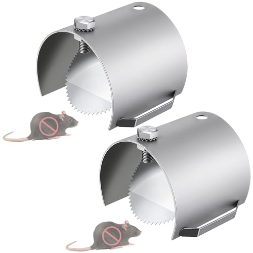 Rats & Mice Prevention for Drains, Heavy Duty 304 Steel Rat Blocker for Sewers with Non Return Valve, Fit Drain Rat Drain Guard(95-110mm, 4'') for Outdoor, Sewers, Basement(2 Pack)