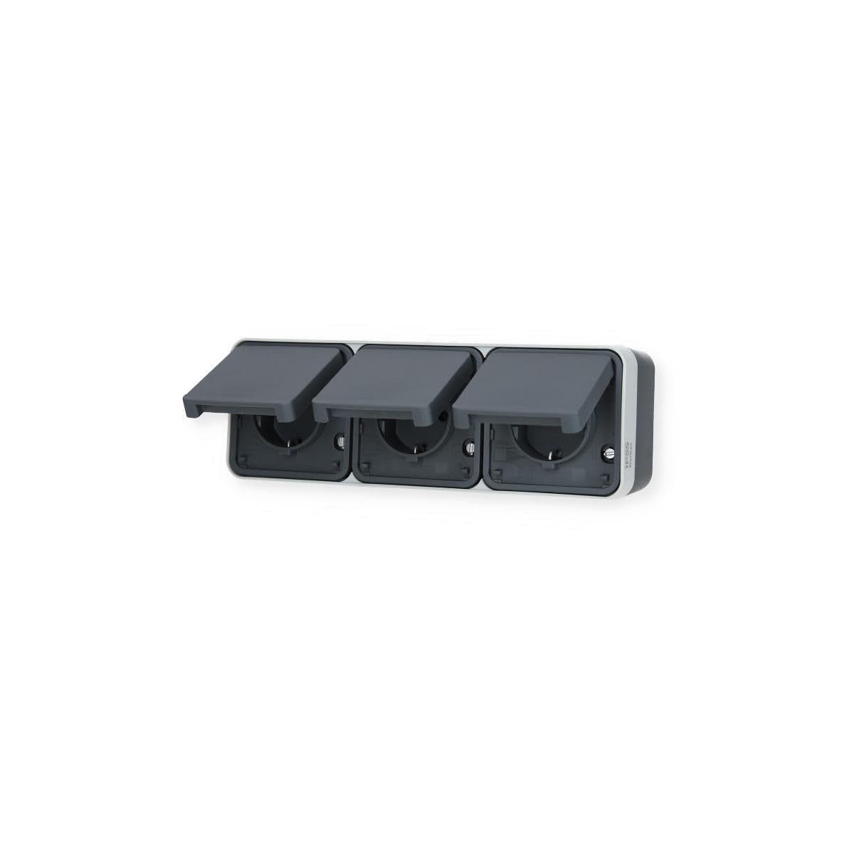 BERKER Berk AP-Steckdose SCHUKO 47733515 3fach waagere