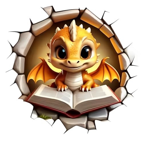 Vinilo Decorativo 3D Dragón Bebé Naranja de 12 Pulgadas miniatura 1