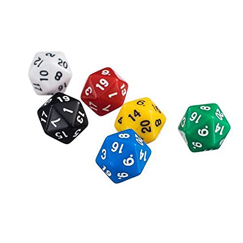 ATORSE Toy 10x6Pcs D20 Gaming Dice Twenty Sided Die for RPG D&D Six Opaque Colors-Toys & Hobbies-Games-Role Playing Games-Dungeons & Dragons-Accessories & Dice-image-47