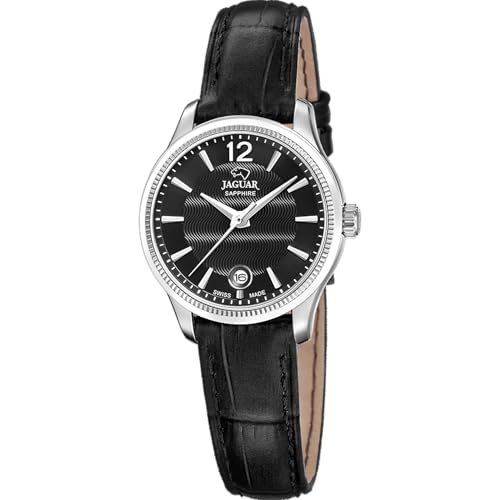JAGUAR Reloj Mujer J1046/4 Acamar Caja de Acero Inoxidable 316l Plateado Correa de Piel...