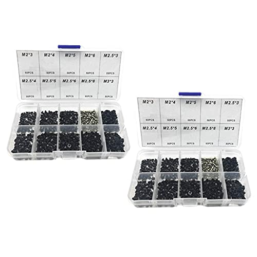 SM SunniMix 1000 stuks hoogwaardige computer-dopschroeven, compatibel met alle universele laptops