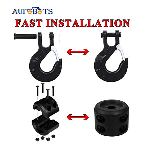 AUTOBOTS Upgrade Heavy Duty Winch Hook Steel 3/8 Grade 70 Safety Latch