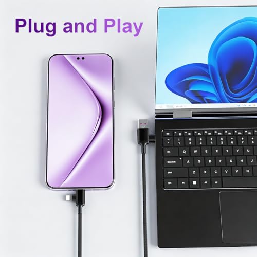 Image of Verilux 4-in-1 Type C Cable 6.6Ft /2M, PD 66W Type C Cable Fast Charging with 480Mbps Data Speed, Nylon Braid USB-A & USB-C to Lighting & USB-C for iPhone17 /16 /15, Galaxy S26 /S25 /S24