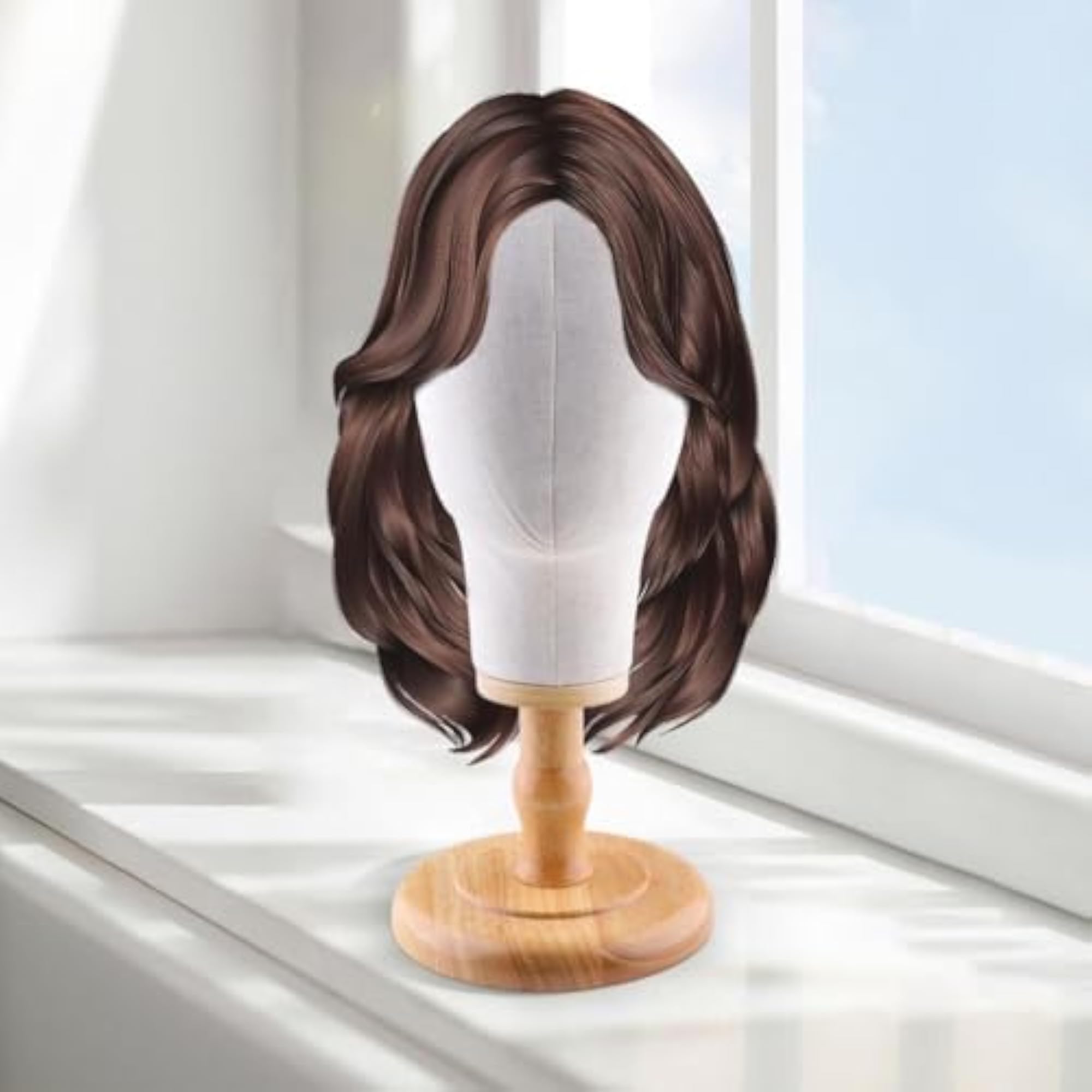 2pcs Canvas Block Mannequin Head with Stand