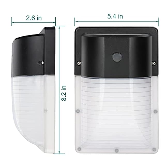 LED Wall Pack Light with Dusk to Dawn Photocell, 13W 1430lm 5000K 100-277V IP65 Waterproof Outdoor Security Lights, ETL Listed, 4-Pack
