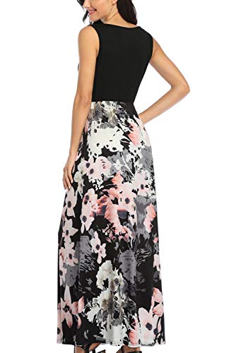 Image of Lacavocor Womens Summer Maxi Dress Tank Top Sleeveless Long Dresses