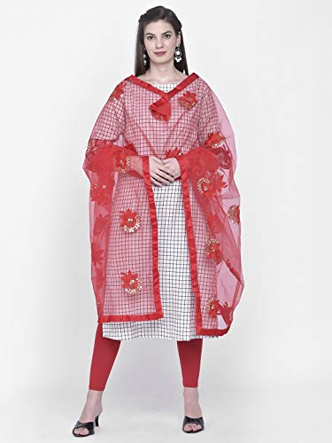 Image of DUPATTA BAZAAR Woman's Embellished Net Dupatta