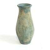 EXP Handmade Classic Finesse Ceramic Earthenware Flower Vase In Blue