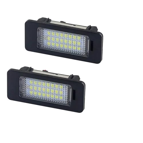 Evita luz amarilla con bombilla LED para luces placa matrícula coche Audi A4 A6 A1 A5 S5 2Pcs