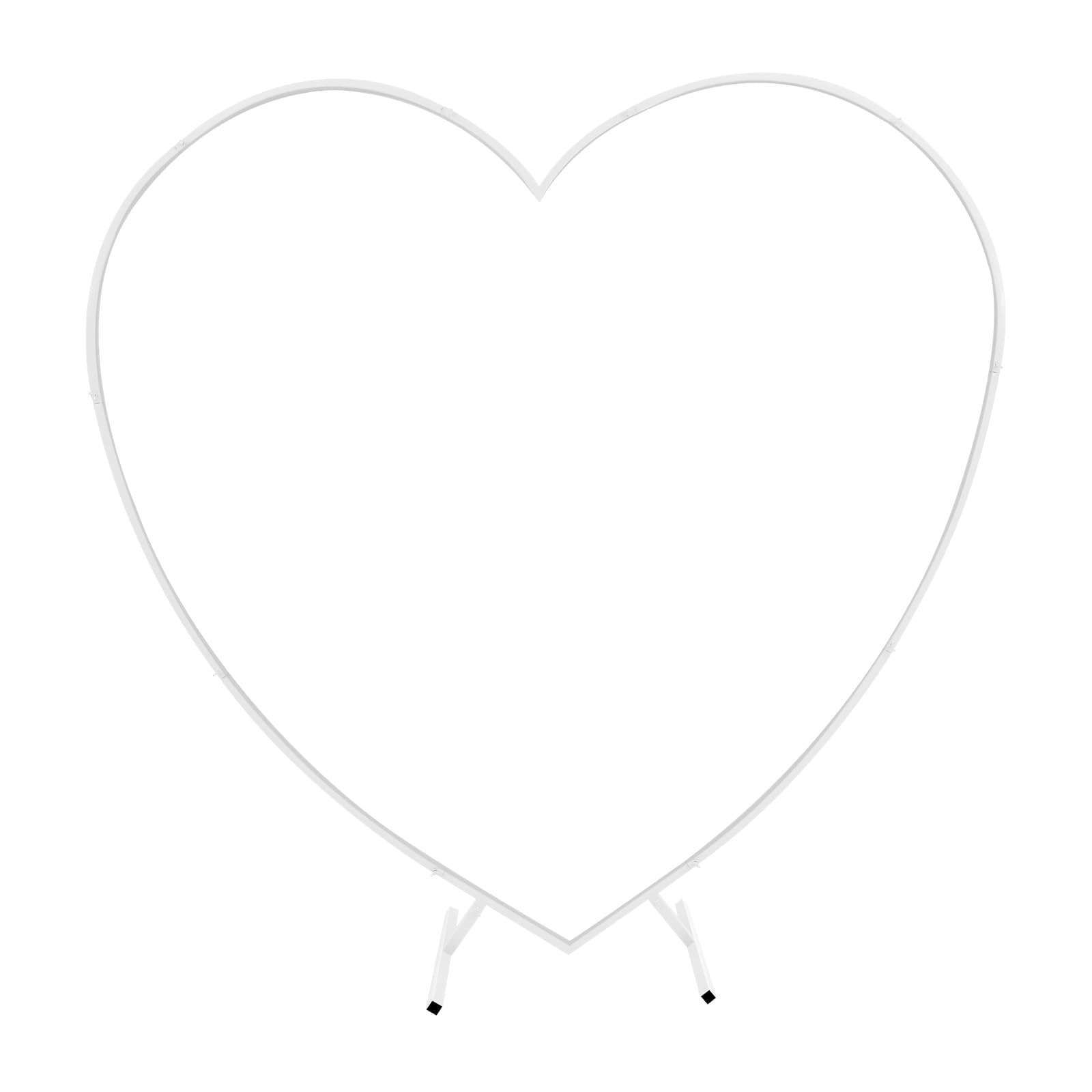 Arco per matrimonio, 2 m, a forma di cuore, arco di palloncini con piede