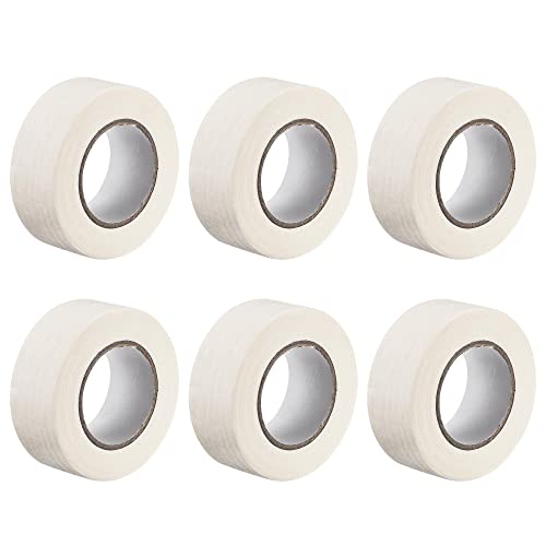 Image of uxcell 6Pcs 25mm 1 inch Wide 20m 21 Yards Masking Tape Painters Tape Rolls White