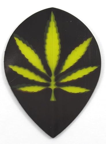 US Darts 5 Sets (15 Flights) Marijuana Pear Shape Dart Flights - 75 Micron (Weed, Dope)