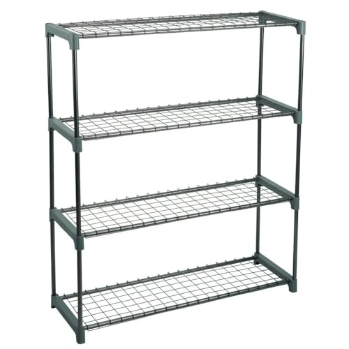 Smart Garden 4 Tier Greenhouse GroZone Shed Storage Steel Shelving Shelves