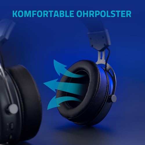 VH800 - Cuffie wireless da gioco Over-Ear, microfono flessibile con muto, cuscinetti auricolari in ecopelle, batteria 46 ore, cuffie Bluetooth e 2,4 GHz PC/Mac/Xbox One/PS4/Nintendo Switch, - Cuffia gaming - Immagine 4