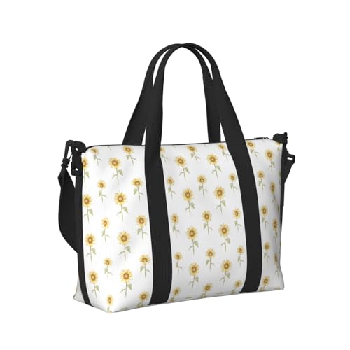 Sac de voyage tournesol pour homme et femme grand format imprimé