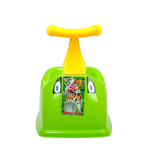 Image of Zerya Toilet Trainer Baby Potty Seat 1234 Scooter Designed With Removable Bowl & Closing Lid Potty Seat (Green)