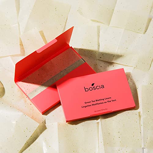 Boscia Blotting Linens - Vegan Natural Clean Skincare. Oil Control Blotting Paper, Face Blotting Sheets, Travel Size, Green Tea-100 Count (Pack Of 1) #TOP3