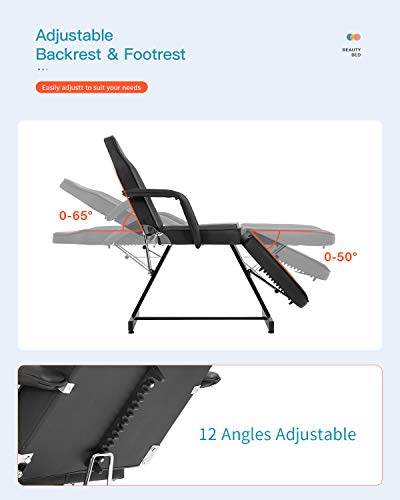 Multipurpose Massage Table Massage Bed Spa Salon Facial Bed 73 Inch Long Adjustable Folding Massage Table Tattoo Chairs Salon Massage Equipment #TOP2