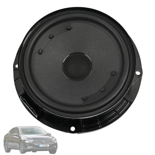 Promrmr 5C6035454A Front Door Speaker Assembly Fit for Volkswagen Passat 2012-2022 ＆ Jetta 2011-2018, 6 inch Bass Loudspeaker Left Driver or Right Passenger Side Front Door Radio Speaker 5C6-035-454-A