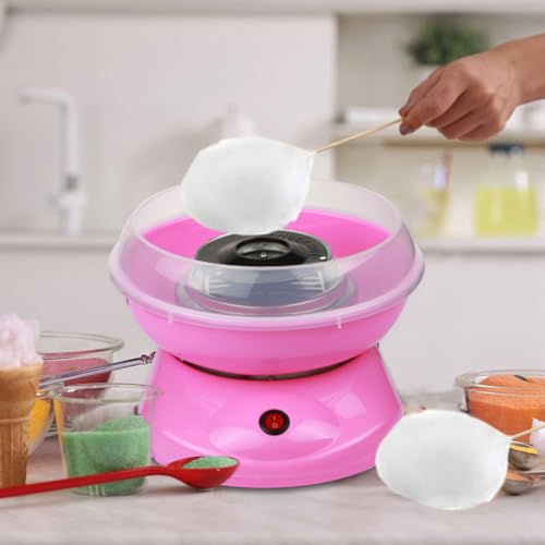 Supfine Zuckerwattemaschine für zu Hause | Zuckerwattemaschine für Zuhause | Zuckerwatte für Kinderpartys, Geburtstage, 220 V EU (Rosa) – Bild 8
