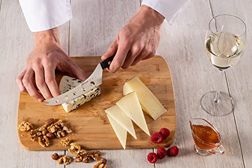 Arcos Cuchillo para Queso 190 mm Acero Inoxidable Nitrum y Hoja 145 mm. 161 gr. Mango Ergonómico Polioximetileno POM. Serie Universal. Color Negro.