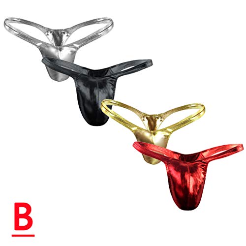 Mens Underwear Thong with Ball Pouch Lingerie Comfort Bulge Enhancement Jock Strap G Strings & Thongs for Men Classic2