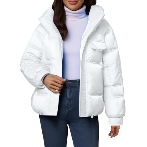 Chaquetas de invierno acolchadas mujer abrigo corto impermeable ligero