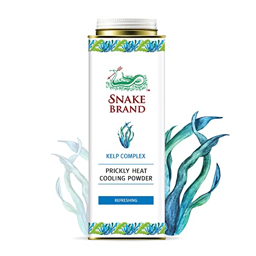 Snake Brand Prickly Heat Cooling Powder for Everyday Use - Anti-Chafing, Heat Rash Relief, Ocean Fresh Kelp Scent (9.9 Oz / 280g)