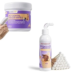 Pet Teeth Cleaning Wipes & Dog Ear Cleaner Kit