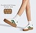 LUCKY STEP Women's Platform Gum Thick Sole Fashion Sneakers Classic Retro Rubber Low Top Casual Tennis Skate Walking Shoes(White/Green,7)