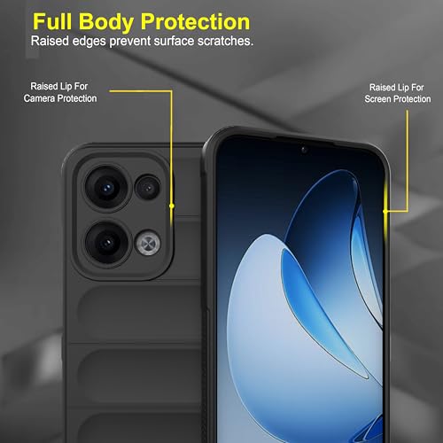 Image of Zapcase Back Case Cover for Oppo K13 Turbo 5G | Compatible for Oppo K13 Turbo 5G Back Cover | Liquid Silicon Magic Case with Camera Protection| Black