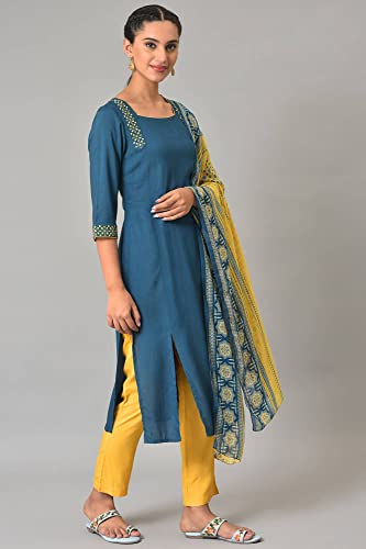 Image of Aurelia Women's Viscose Kurta Palazzo With Dupatta