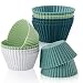 Silikonformen,12er-Set Muffin Förmchen Papier Backformen,Muffins Dessert Silikonformen,Muffin Förmchen Cupcake Wrapper,Wiederverwendbare Muffinformen,Cupcake Formen Geeignet (A)