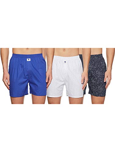 Image of Amazon Brand - Symbol Men's Underpants All Over Print 100% Cotton Boxer Shorts in Regular Fit (Pack of 3)