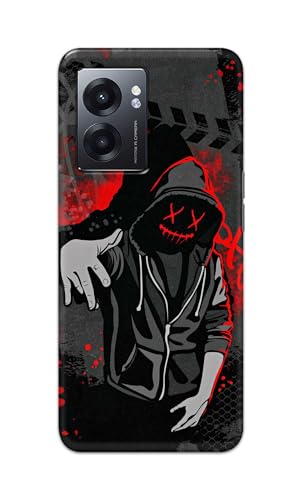 Image of Printed Hard Back Cover for Realme Narzo 50 5G Back Cover (Hoodie Rapper) -190724(EA)
