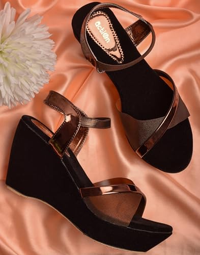 Image of Action Women's Suede Platform Sandals| Stiletto Heel| Open Toe with Ankle Strap