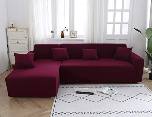 Funda de sofá gruesa de punto impermeable 1 pieza (compra 1 pieza para sofá de 34 plazas, compra 23 piezas para sofá en forma de LU) (Medida antes disponible en Yaxa Peru