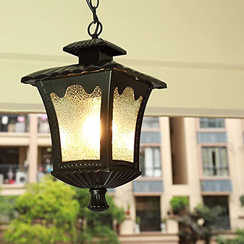 Lámpara colgante de vidrio para terraza y cenador exterior con kit ajustable