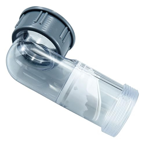 TOBBOMEY Adaptador de Manguera de Alcantarillado Codo con Válvula Antirretorno para Desagüe de Lavabo y Ducha Accesorio de Drenaje Horizontal Transparente Duradero y Fácil de Instalar