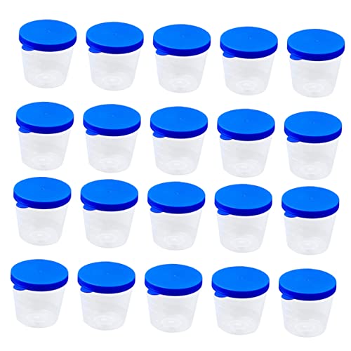 VILLFUL 100pcs Beaker Liquid Measuring Cups Lab Laboratory Cup Liquid Sample Container Urine Cups for Testing Urine Sample Medical Container Urine Specimen Bottle Red Cup Blue Plastic