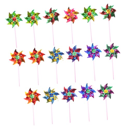 Abaodam 20 Stück Teiliges DIY Windrädchen aus Robustem Kunststoff Kleine Bunte Windmühlen Spielzeuge für Garten und Balkon Sicher und Langlebig für Outdoor deko und Kinderaktivitäten