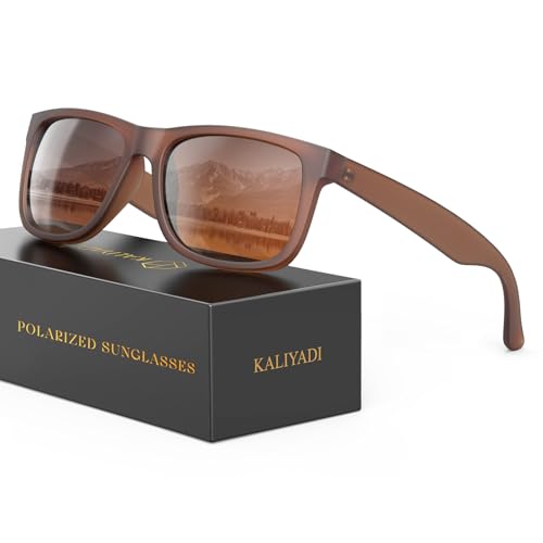Image of KALIYADI Sunglasses-Men Polarized-Sunglasses for Men: Classic Sun Glasses for Driving Fishing Golf with UV400 Protection