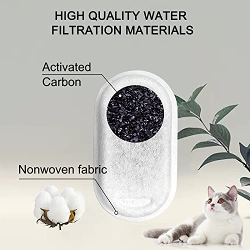 image for Petilog Cat Water Fountain Filters for 108/3.2L& 67oz/2L Stainless Ste