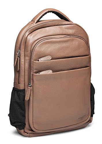 Packenger Kjaran aus Echtleder Umhängetasche, 49 cm, Hellbraun