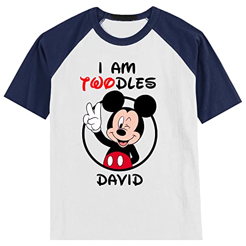 Personalized Mickey's 2nd Birthday Shirt | Handmade Decorated Shirt | Personalized with Name and Age | Unisex Short Sleeve Raglan T-Shirt4