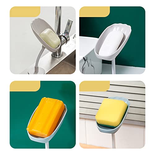 Porte-savon pliable en plastique sans perçage pour douche - 6