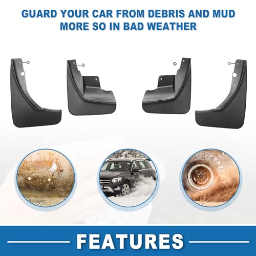 Image of Mud Flap Splash Guard with Mount Accessories Front & Rear Side Mud Guard for Jeep Grand Cherokee 2022-2024 (Set of 4)