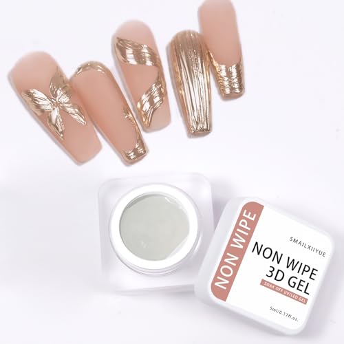 Gyraolvant 3D Sculpting Gel for Nail Art No Wipe Clear Painting Gel Polish For 3d Gel Nail Art Salon Home DIY